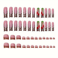No.PSN35 Leopard Cherry Hand & Toe Pair Set-48pcs