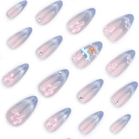 No.F348 Blue Cat's Eye Fingernails Patch 24pcs/Set