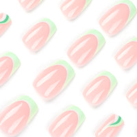 No.F395 Green Fingernails Patch 24pcs/Set