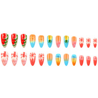 No.BH5 Summer Pineapple Fingernails Patch 24pcs/Set