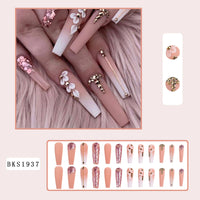 No.F552 Glitter Gradient Fingernails Patch 24pcs/Set