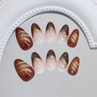 No.F518 Zebra Cat's Eye Fingernails Patch 24pcs/Set