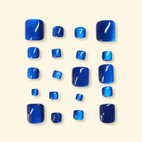 No.504 Blue Cat's Eye Toenails Patch 24pcs/Set