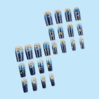 No.BH6 Ocean Blue Fingernails Patch 24pcs/Set