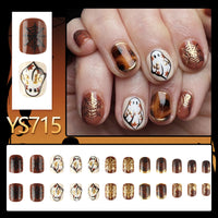No.AW148 Halloween Gilded Fingernails Patch 24pcs/Set