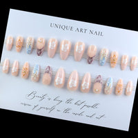 No.PSN164 Pink Cat's Eye Hand & Toe Pair Set-48pcs