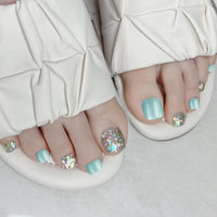 No.515 Light Green Cat's Eye Toenails Patch 24pcs/Set