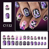 No.PSN169 Halloween Purple Spider Hand & Toe Pair Set-48pcs