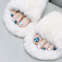 No.473 Cute Blue Toenails Patch 24pcs/Set