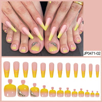 No.PSN44 Light Yellow Hand & Toe Pair Set-48pcs