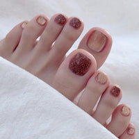 No.591 Red Cat's Eye Toenails Patch 24pcs/Set