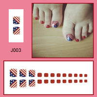 No.JFN1 4th of July Star Toenails Patch – 24pcs