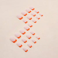No.F36 Orange Frosted Fingernails Patch 24pcs/Set