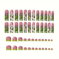No.PSN76 Gorgeous Flowers Hand & Toe Pair Set-48pcs