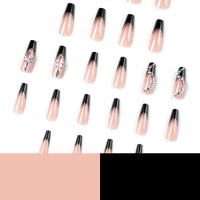 No.F333 Black Fingernails Patch 24pcs/Set