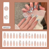 No.F456 Silver Cat's Eye Fingernails Patch 24pcs/Set