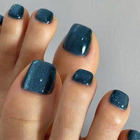 No.566 Blue Cat's Eye Toenails Patch 24pcs/Set