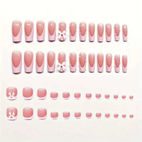 No.PSN19 Pink Bow Hand & Toe Pair Set-48pcs