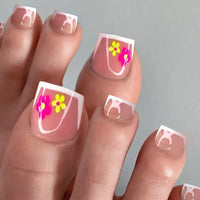 No.639 Colorful Flowers Toenails Patch 24pcs/Set