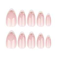 No.F160 3D Gold Stripes Fingernails Patch 24pcs/Set