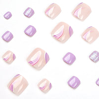 No.459 Purple Toenails Patch 24pcs/Set