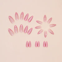 No.F315 Pink Fingernails Patch 24pcs/Set