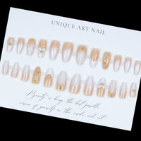 No.F493 White Fingernails Patch 24pcs/Set