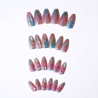 No.F510 Colorful Cat's Eye Fingernails Patch 24pcs/Set