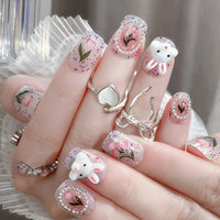 No.ET26 Cute Rabbit Fingernails Patch 24pcs/Set