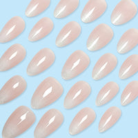 No.F422 Glitter Almond Fingernails Patch 24pcs/Set