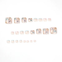 No.400 Butterfly Gold Foil Toenails Patch 24pcs/Set