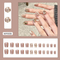 No.F326 Cat's eye Diamond Fingernails Patch 24pcs/Set