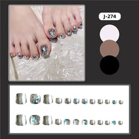 No.532 Silver Diamond Toenails Patch 24pcs/Set