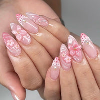 No.F404 3D Flower Fingernails Patch 24pcs/Set
