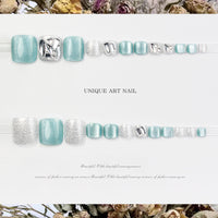 No.514 Light Green Cat's Eye Toenails Patch 24pcs/Set