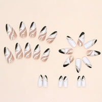 No.F247 Black&White Fingernails Patch 24pcs/Set