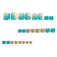 No.493 Blue Sand Beach Toenails Patch 24pcs/Set
