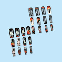 No.AW131 Halloween Jack-o'-lantern Fingernails Patch 24pcs/Set