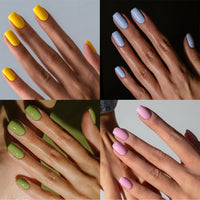 No.PSN105 Solid Color Fingernails Four Set-96pcs