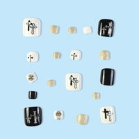 No.486 White Cross Toenails Patch 24pcs/Set