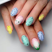 No.ET20 Colorful Quail Eggs Fingernails Patch 24pcs/Set