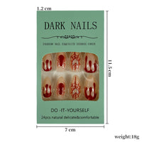 No.AW9 Halloween Love Spider Fingernails Patch 24pcs/Set