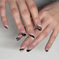 No.F393 Wave Lines Fingernails Patch 24pcs/Set