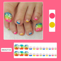 No.446 Multicolor Toenails Patch 24pcs/Set