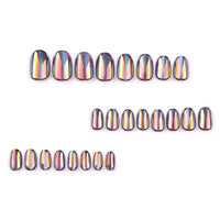 No.F560 Purple Cat's Eye Fingernails Patch 24pcs/Set