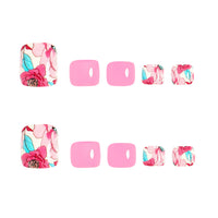 No.497 Rose Toenails Patch 24pcs/Set