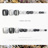 No.516 Grey Cat's Eye Toenails Patch 24pcs/Set
