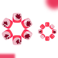 No.629 Glitter Maple Leaf Toenails Patch 24pcs/Set