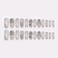 No.F296 Shining Gem Fingernails Patch 24pcs/Set