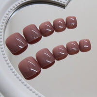 No.593 Solid Color Toenails Patch 24pcs/Set